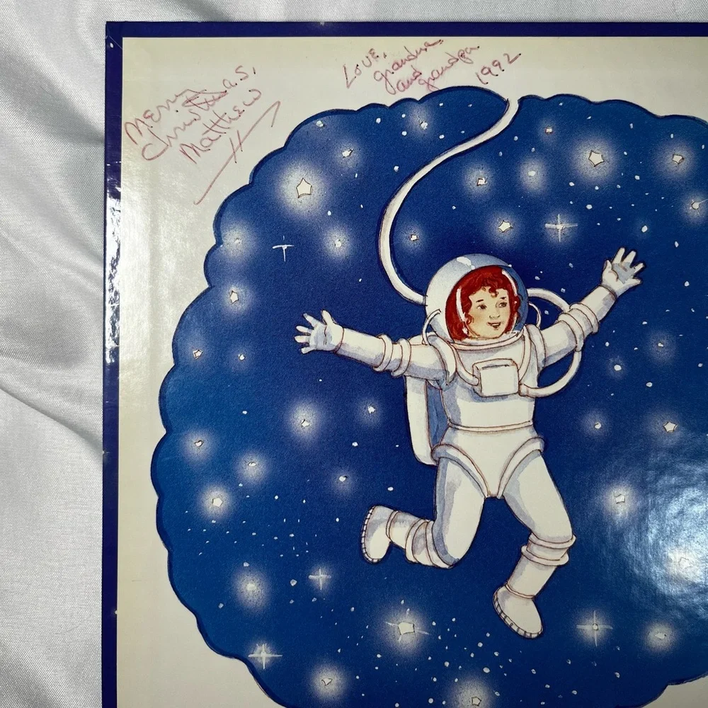Trip‎ to the Planets Golden Glow in the Dark Book Lucille Hammond HC Vintage